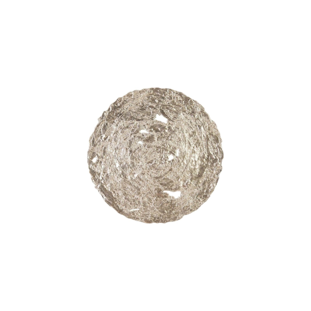 Medium, Silver Leaf Molten Wall Disc | Bone & Brass