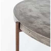 Mendez Round Concrete Outdoor Coffee Table - Table Side View | Bone & Brass