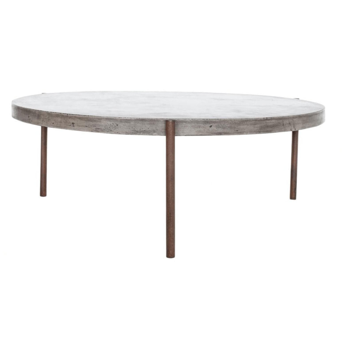 Mendez Round Concrete Outdoor Coffee Table - Table Top View | Bone & Brass