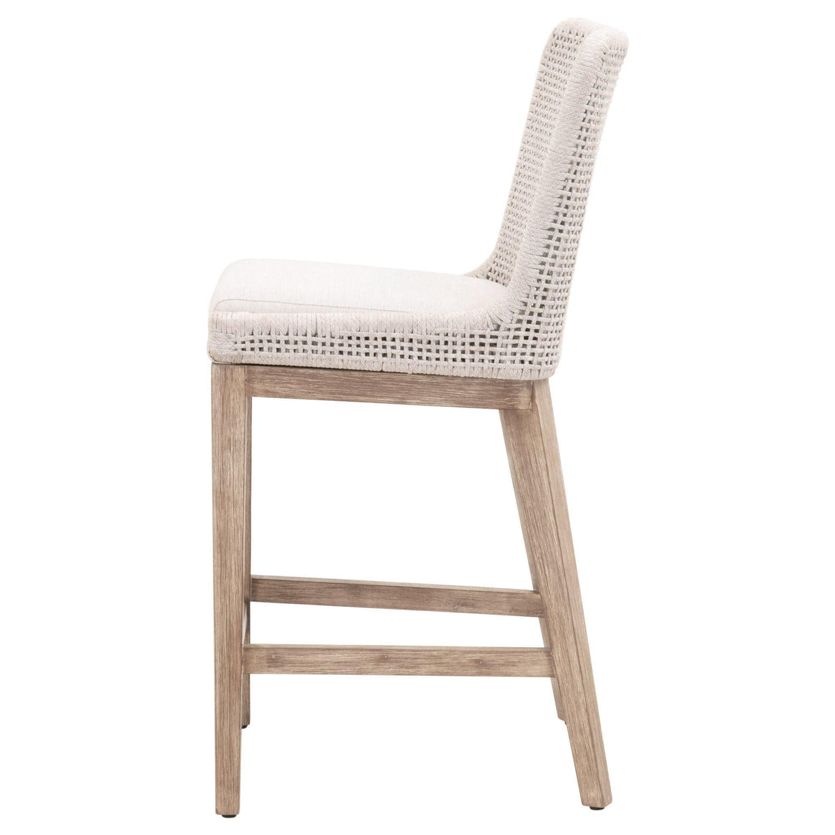 Mesa Taupe & White Outdoor Counter Stool