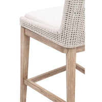 Mesa Taupe & White Outdoor Counter Stool