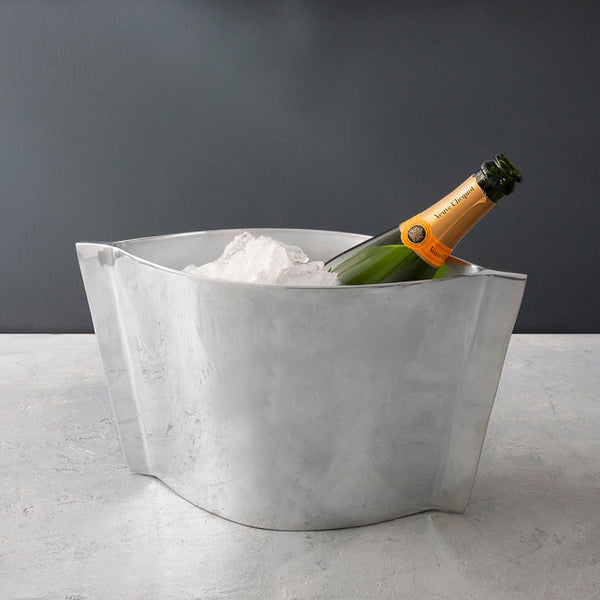 Mid Century Large Silver Ice Bucket - Ice Bucket Detail | Bone & Brass