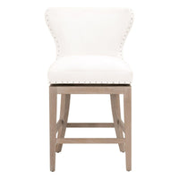 Millie Ivory Swivel Counter Stool - Stool Detail | Bone & Brass