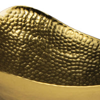 Large Milo brass decorative bowl with a polished golden tone and hand-hammered texture.