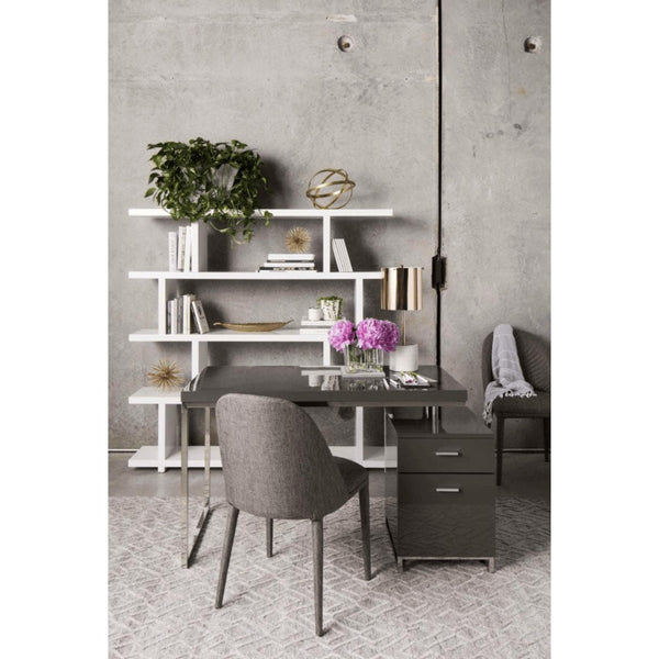 Miri Large White Modular Bookcase - Bookcase Side View | Bone & Brass