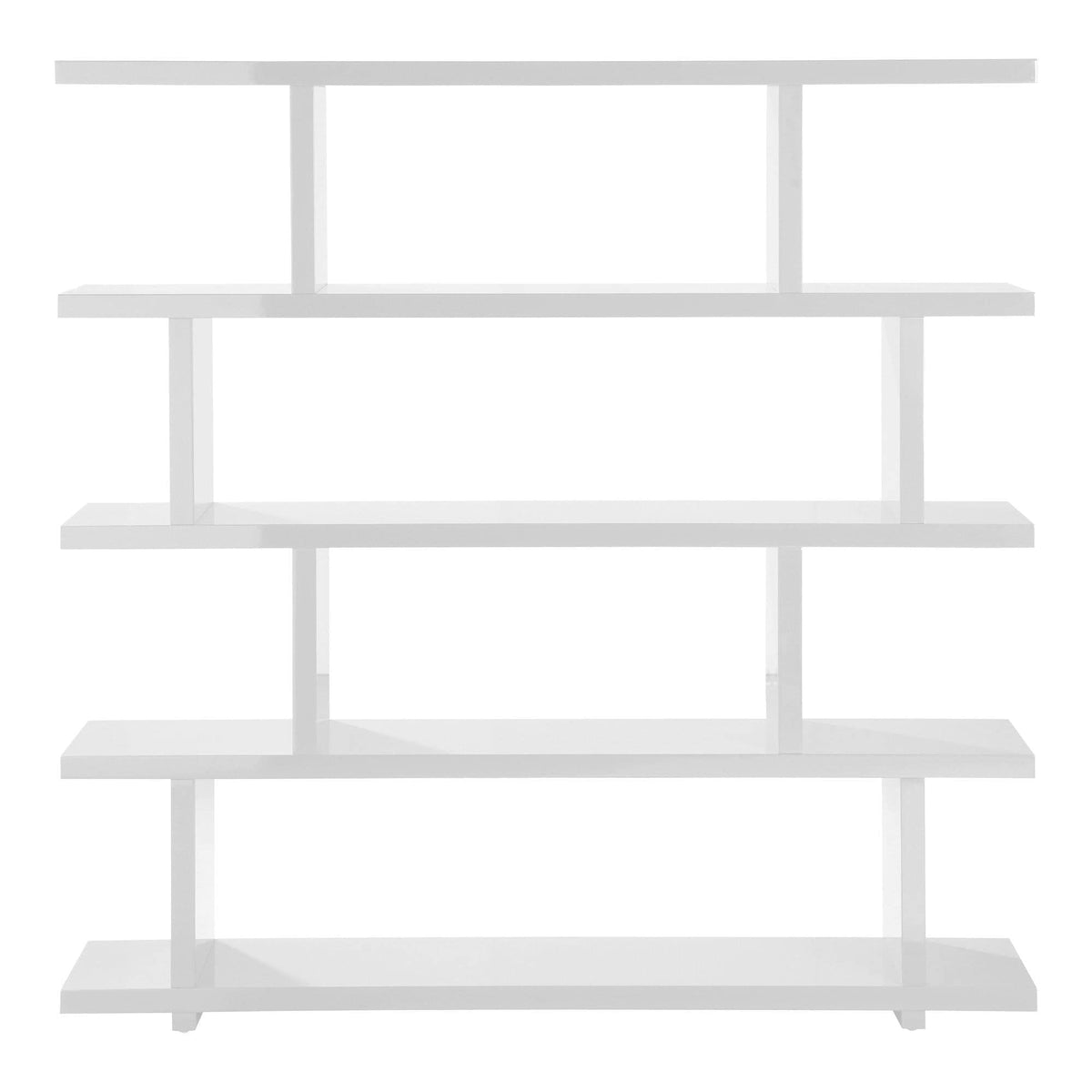 Miri Large White Modular Bookcase - Bookcase Shelf Detail | Bone & Brass