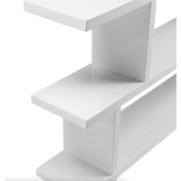 Miri White Lacquer Bookshelf - Bookcase Shelf Detail | Bone & Brass