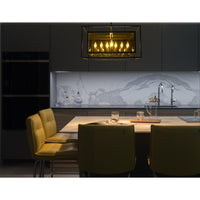 Misty Charcoal Smoke Glass Chandelier