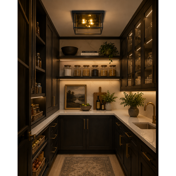 Misty Charcoal Smoke Glass Flush Mount
