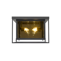 Misty Charcoal Smoke Glass Flush Mount