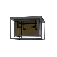 Misty Charcoal Smoke Glass Flush Mount