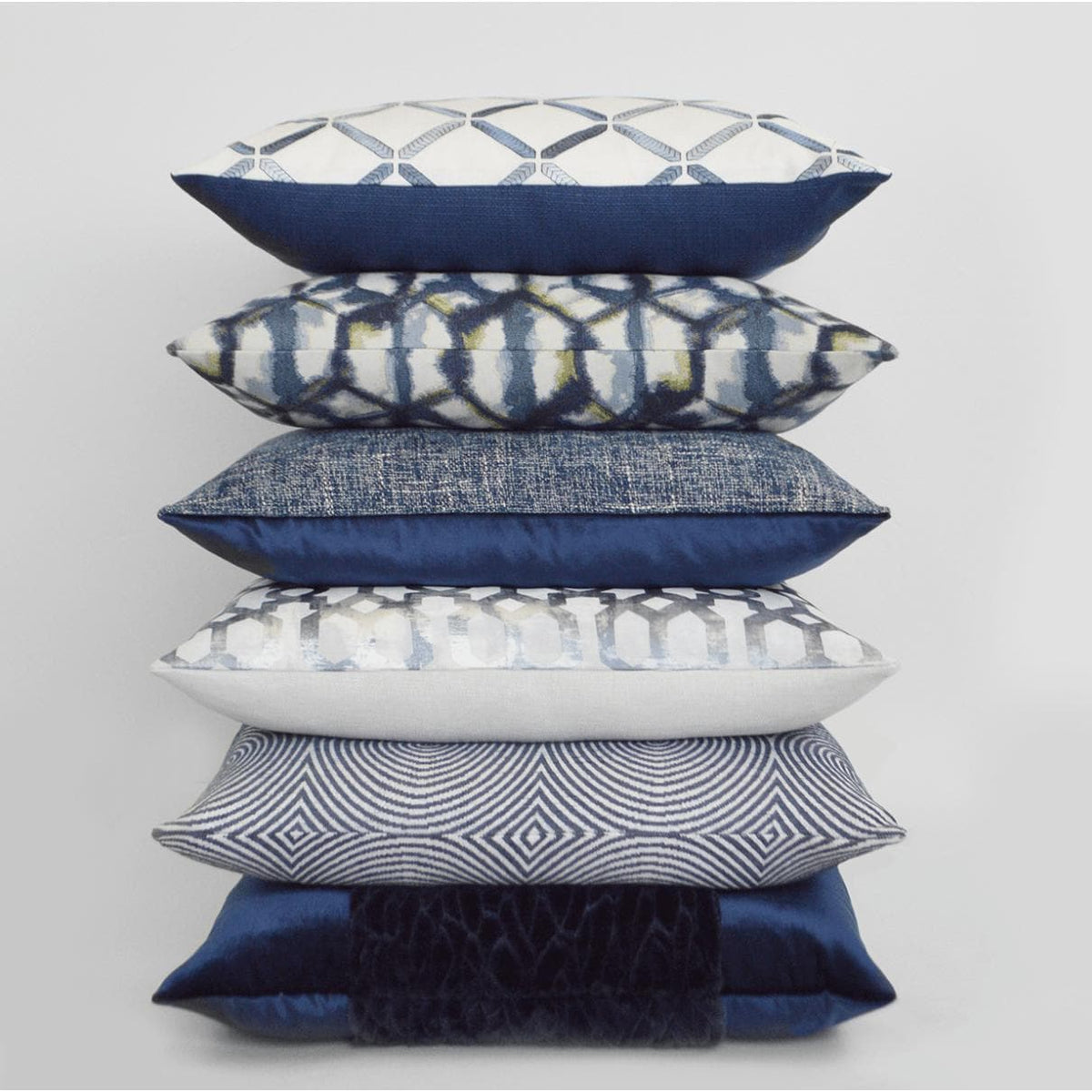Mixology Indigo Throw Pillow - Pillow Detail | Bone & Brass