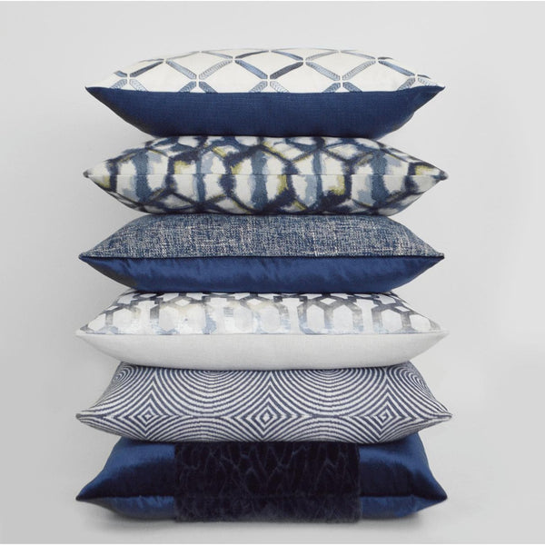 Mixology Indigo Throw Pillow - Pillow Detail | Bone & Brass