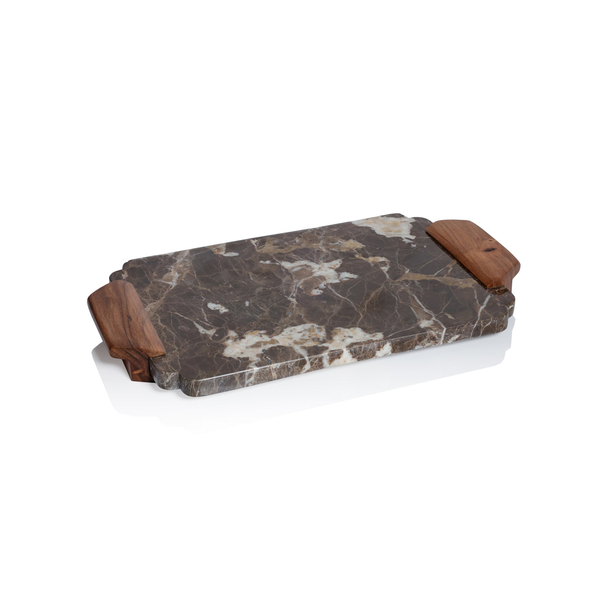 Mocha Marble Charcuterie Serving Platter | Bone & Brass