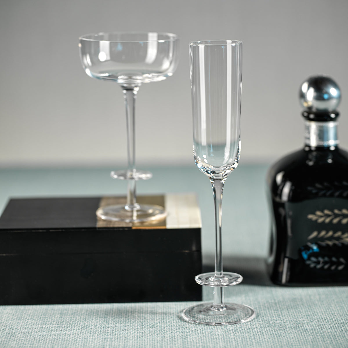 Modena Champagne Coup / Martini Glasses, Set 4 - Glass View | Bone & Brass
