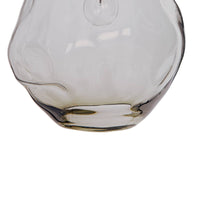 Molten Large Smoke Glass Pendant light with an organic, artisan-crafted form and visible bulb.