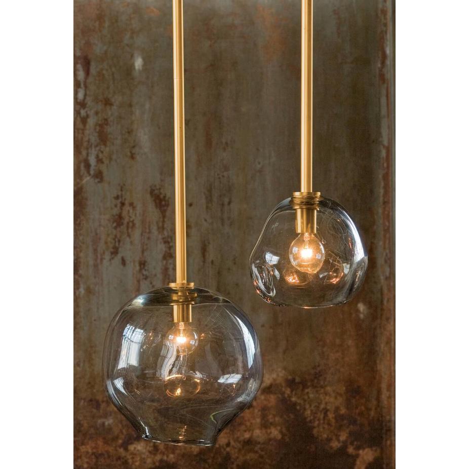Molten Pendant Large Smoke Glass - Pendant Detail | Bone & Brass