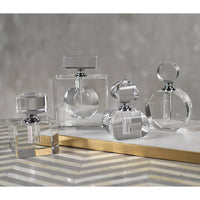 Monique Cube Glass Perfume Bottle - Bottle Detail | Bone & Brass
