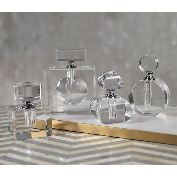 Monique Cube Glass Perfume Bottle - Bottle Detail | Bone & Brass