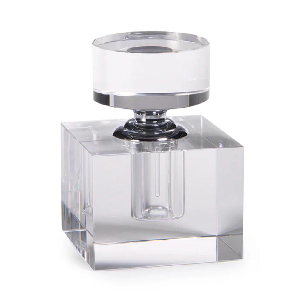 Monique Cube Glass Perfume Bottle | Bone & Brass