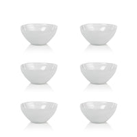 Monte Carlo Small White Alabaster Glass Bowls, Set of 6 - Bowl Top View | Bone & Brass