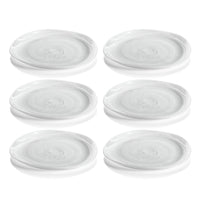 Monte Carlo White Alabaster Dinner Plates, Set of 6 - Plate Side View | Bone & Brass