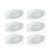 Monte Carlo White Alabaster Glass Plates, Small, Set of 6 - Plate View | Bone & Brass