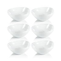 Monte Carlo White Alabaster Medium Glass Bowls, Set of 6 - Bowl Side View | Bone & Brass