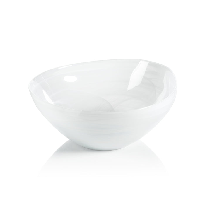 Monte Carlo White Alabaster Medium Glass Bowls, Set of 6 | Bone & Brass