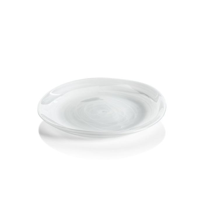 Monte Carlo White Alabaster Salad Plates, Set of 6 | Bone & Brass