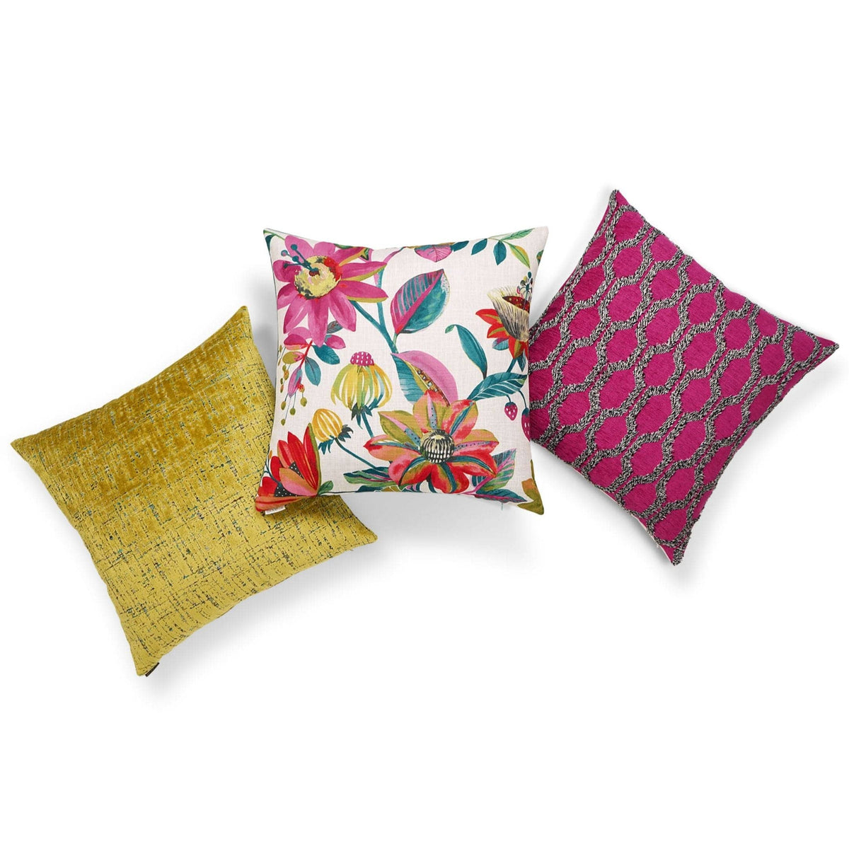Moonstruck Yellow Throw Pillow - Pillow Fabric Detail | Bone & Brass