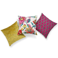 Moonstruck Yellow Throw Pillow - Pillow Fabric Detail | Bone & Brass