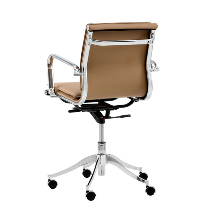 Morgan Tan Desk Chair - Chair Side View | Bone & Brass
