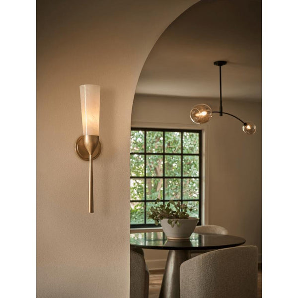 Mousseaux Fluted Brass Sconce