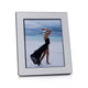 Nappa White & Navy Leather Photo Frame | Bone & Brass