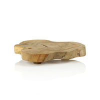 Natural Live Edge Footed Charcuterie & Cheese Board - Board Top View | Bone & Brass