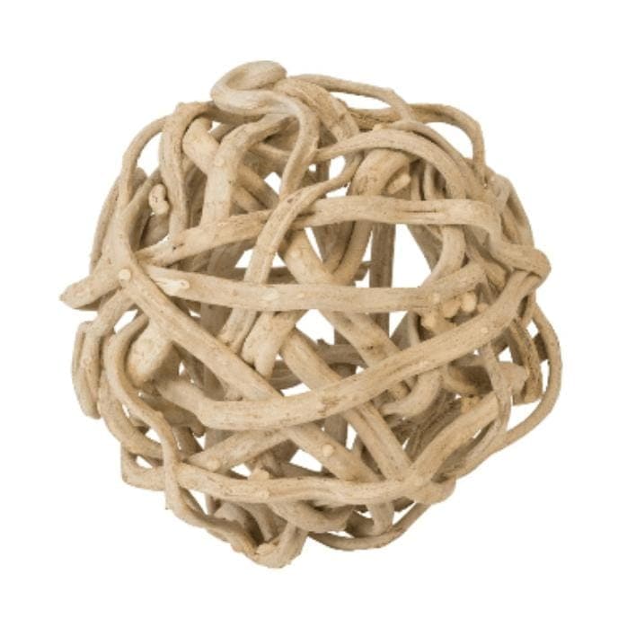 Natural Vine Decorative Ball, Small | Bone & Brass