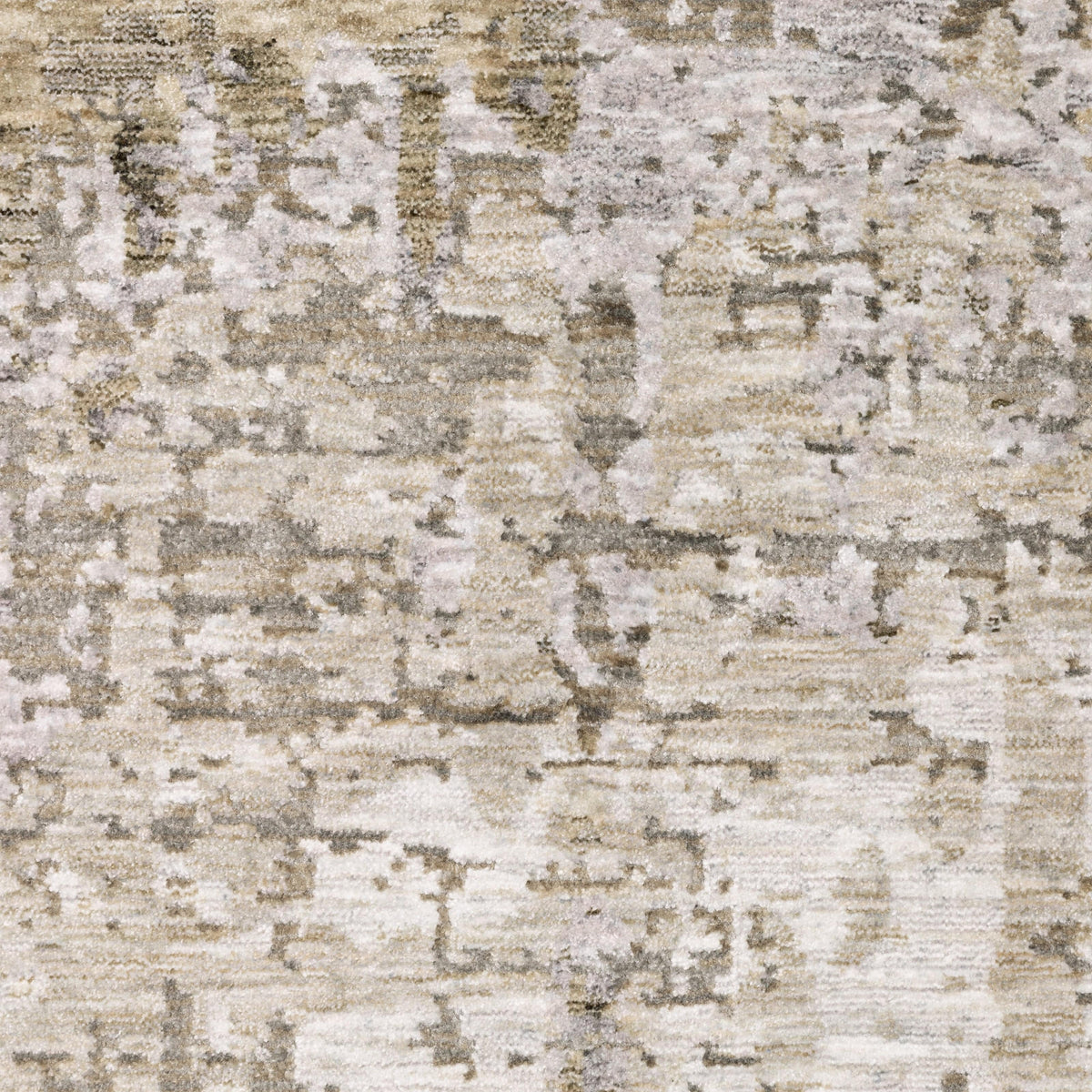 Nebulous Beige Abstract Contemporary Rug, low-profile polyester with modern abstract pattern in neutral shades.