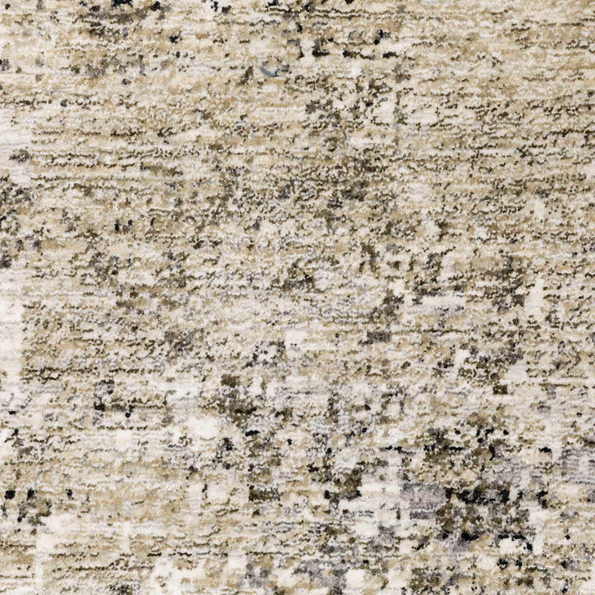 Close-up of Nebulous Beige & Ivory Contemporary Rug, showing abstract patterns in neutral polyester.