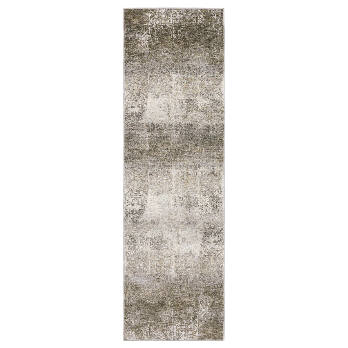 Nebulous Beige, Ivory & Grey Contemporary Rug with abstract patterns, made from soft polyester yarns.