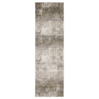 Nebulous Beige, Ivory & Grey Contemporary Rug with abstract patterns, made from soft polyester yarns.