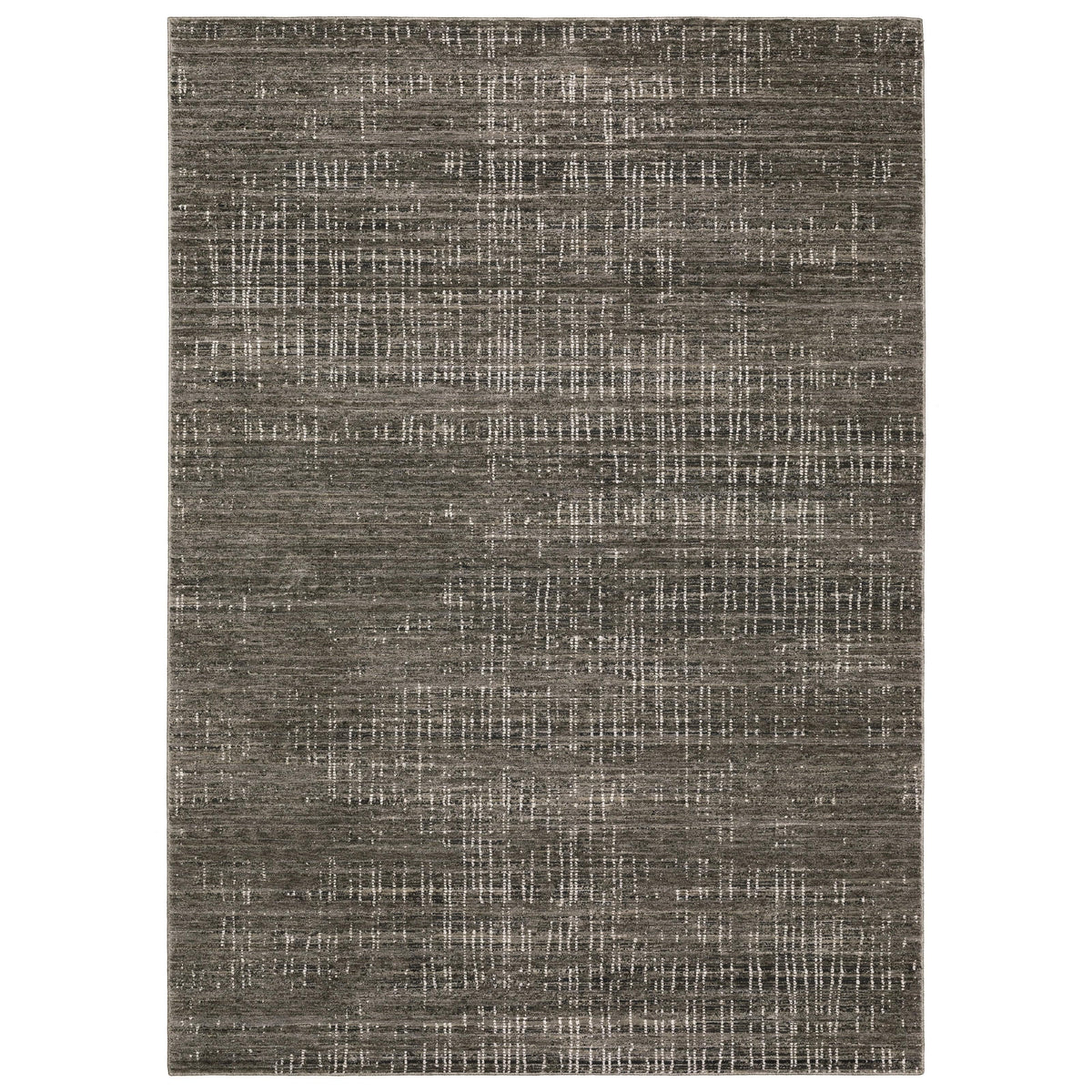 Nebulous Charcoal & Grey casual rug with a modern abstract pattern and low-profile polyester design.