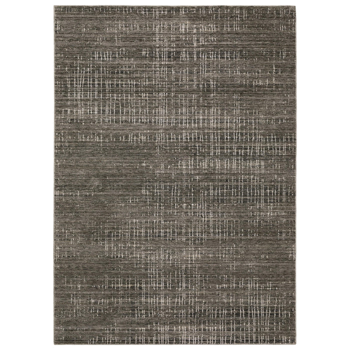 Nebulous Charcoal & Grey casual rug with a modern abstract pattern and low-profile polyester design.