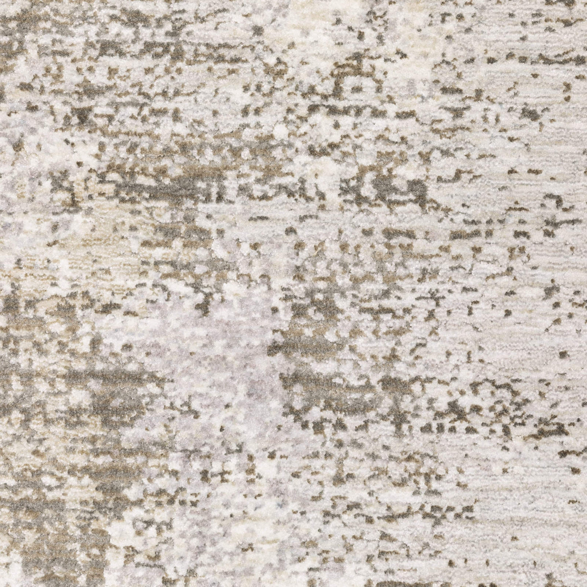 Close-up of a Nebulous Ivory & Beige Contemporary Rug with abstract patterns and soft polyester yarns.