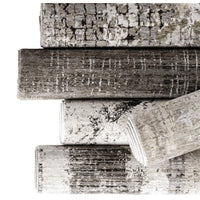 Rolled Nebulous Ivory & Grey Swirl contemporary polyester rugs with abstract designs.