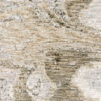 Close-up of a Nebulous Ivory & Grey Swirl Contemporary Rug with abstract patterns and soft polyester texture.