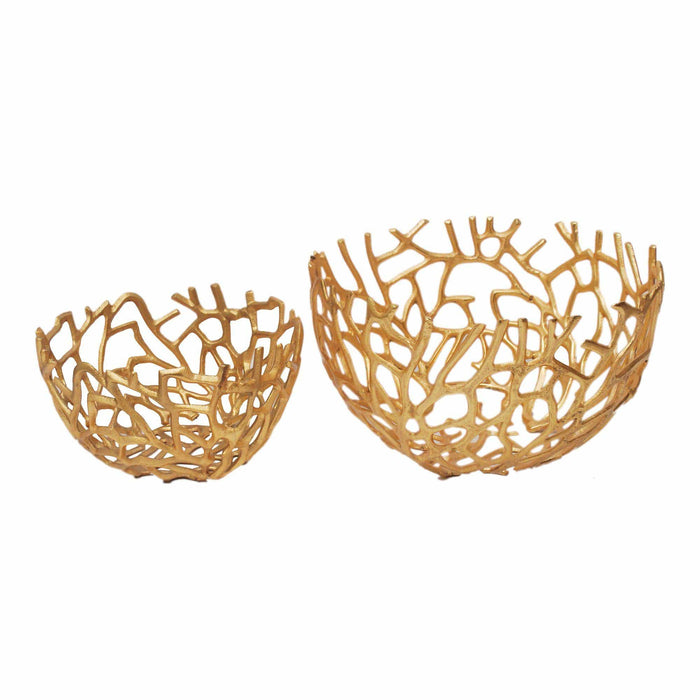 Nest Bowls Gold Set 2 | Bone & Brass