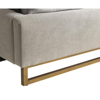 Nevin Polo Club Stone Upholstered King Bed - Bed Headboard Detail | Bone & Brass