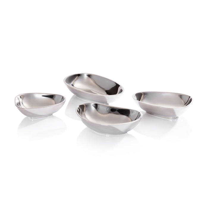 Nickel Assorted Condiment Bowls, Set of 4 | Bone & Brass