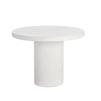 Nicolette Round White Concrete Dining Table | Bone & Brass